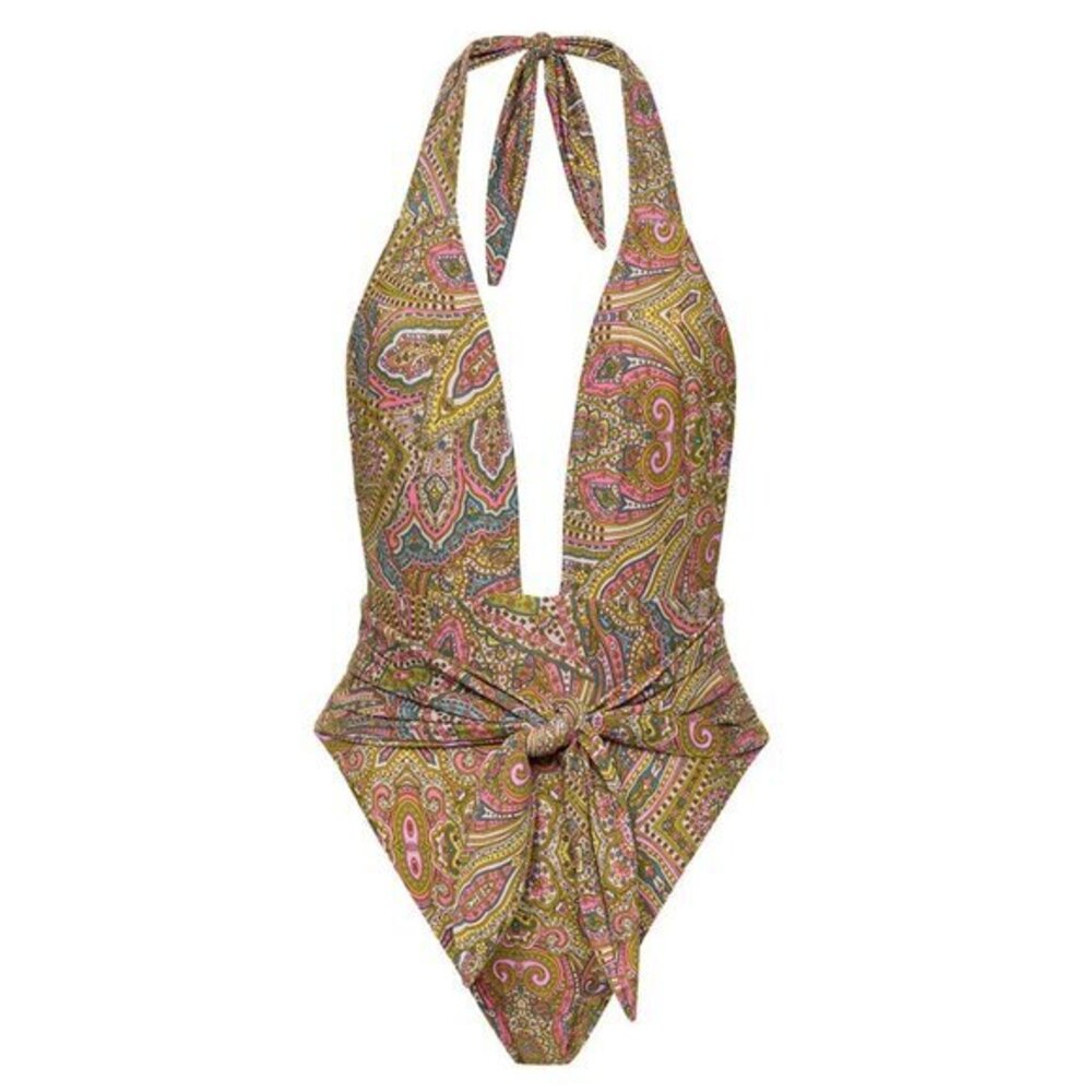 Montce Paisley One Piece Swimsuit - Pink and Green